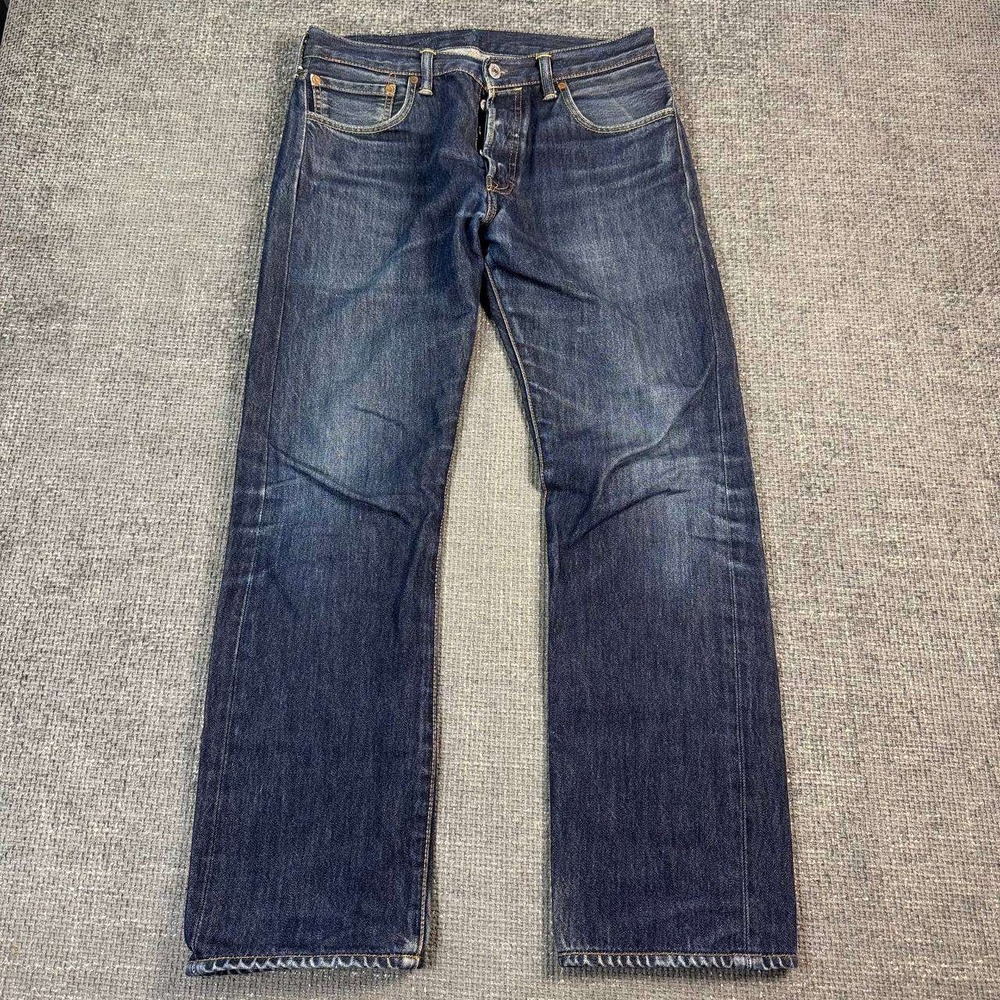 Levi's 501 Original Fit Jeans Mens 32x29 Indigo Blue Straight Leg Denim